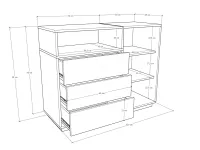 Basic Parker komód méretrajz